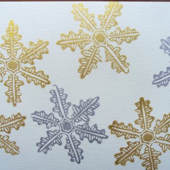 ポストカード(2枚）　雪の結晶の画像
