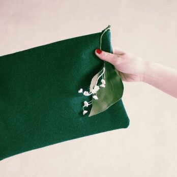 Green x White art flower porch [L]