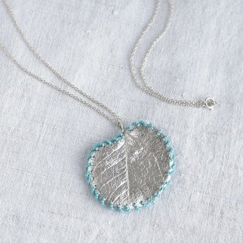 Eucalyptus stitched necklace [P080SV]の画像