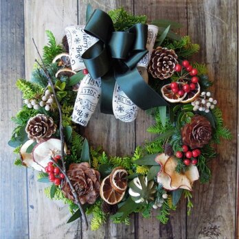 『送料無料』*6　Fresh Xmas Wreath　クリスマス　リースの画像