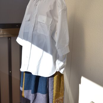 着物リメイク　紬のぜいたくなパッチワーク　Ｊ-11の画像