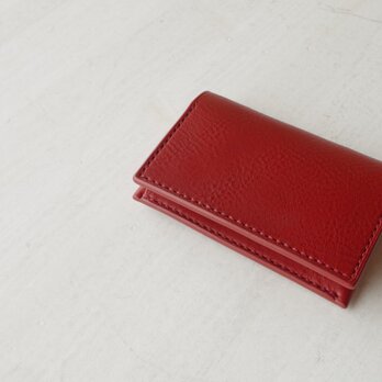 【受注生産】Italian leather Business Card Case／redの画像