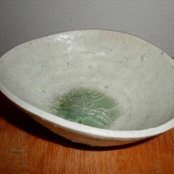 灰釉楕円小鉢の画像