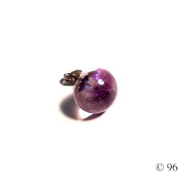 ピアス -ドーム purple-　(チタン)の画像