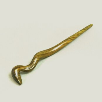 木製 蛇のかんざし（Ｍサイズ）PRS/パロサント　防水の画像
