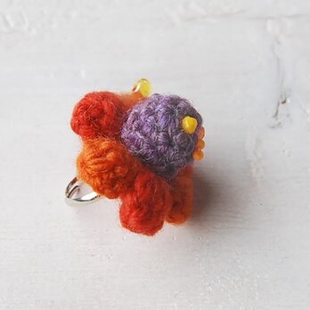 【ニットリング】花の指輪