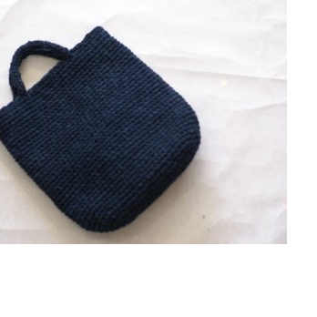 裂き編みバッグ　取り外せるファー付き（トートバッグスタイル）の画像