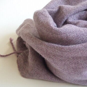 手織りカシミアストール・・浅紫の画像
