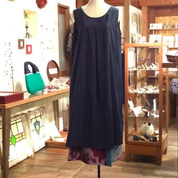 柿渋染 等しく 反物【綿浴衣】LL~3L チュニック・ワンピース 着物リメイク 1918
