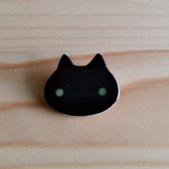 猫ブローチ(黒)の画像