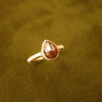 Ｋ18  Pear shape Diamond  Ringの画像
