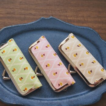 ■がま口印鑑ケース / 小さな花■