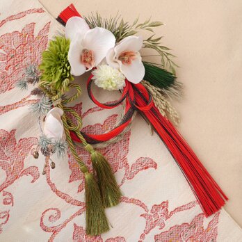 胡蝶蘭のしめ縄飾り　　の画像