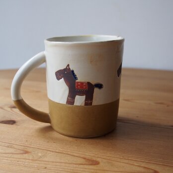 馬のコーヒーカップの画像