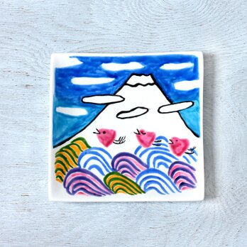 冬の富士山・スクエアプレート(15cm)の画像