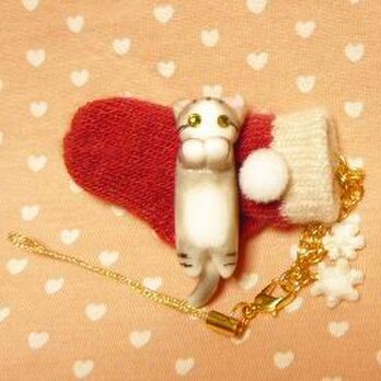 にゃんこのしっぽ○あったかくつしたストラップ○さばしろ○猫