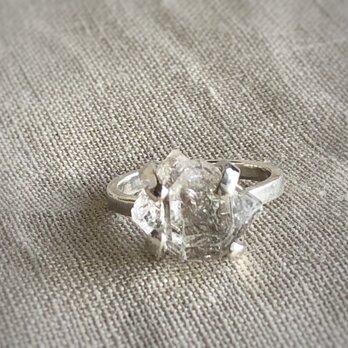 ハーキマーダイヤモンド　リング／silver925(1)の画像