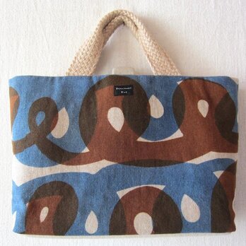 型染め スクエアバッグ「くるくる」