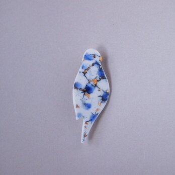 【受注制作】青い鳥ブローチ feeling blue