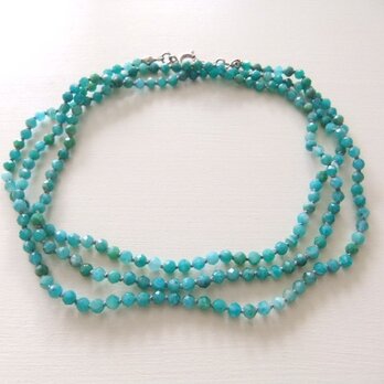 アマゾナイトシルクコードノットネックレス