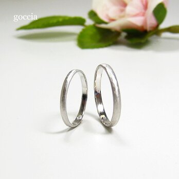 細めの結婚指輪（ハードプラチナ900製） マットな艶消し仕上げ（Light）5-4の画像