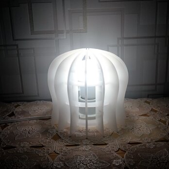 ランプシェードアクリル　ドーム型　LEDランプ・ソケット付き　据え置きタイプの画像
