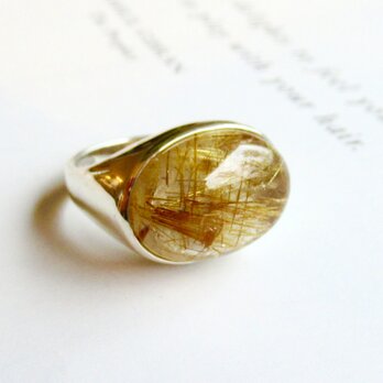 13〜14号[ルチルの実] ゴールドルチルクォーツ×silver