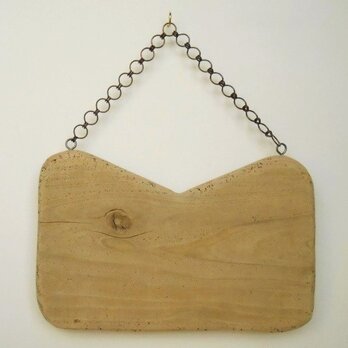 【温泉流木】ハンドバッグのようなかわいい流木看板 木製サインボード 流木インテリアの画像