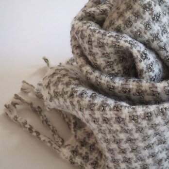 手織りウール＆シルクミニマフラー・・沙羅の画像