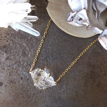 [一点物]原石のダイヤモンドクォーツのネックレスの画像
