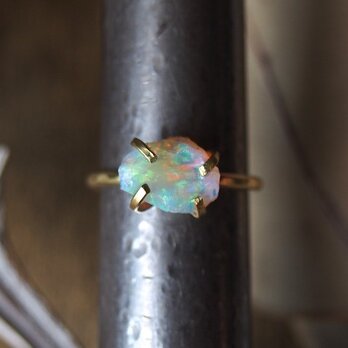 [一点物]原石オパールのリング