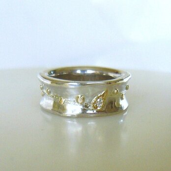 Silver&Gold vine Ringの画像