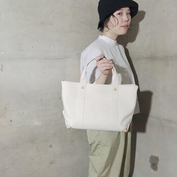 skog tote S  natural  トートバッグ  栃木レザー　X　倉敷産帆布　トートバッグ