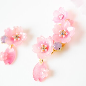 花便り桜のイヤーカフ&イヤリング（ピアス)の画像