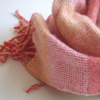 手織りカシミアマフラー・・陽だまりの画像