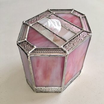 ガラス製ロールペーパーカバー：ピンク　ｂｙベイビューの画像
