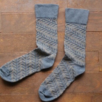 Leaf silk socks logwood