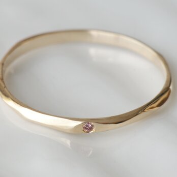 K10製　ピンクダイヤモンドのリングの画像