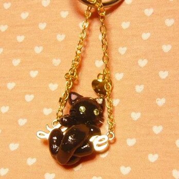 にゃんこのしっぽ○LOVEのバッグチャーム○ノルウェージャン