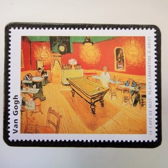 フランス　美術「ゴッホ」切手ブローチ3362の画像