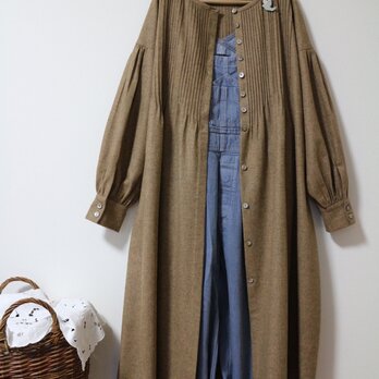 最終出品★ウール100% 2wayピンタックワンピース ★