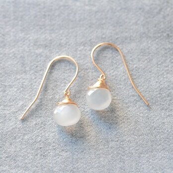moonstone large hook earrings