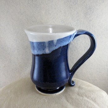 陶器マグカップ・アンドレ（青＋白）の画像