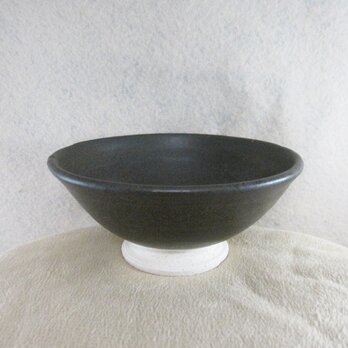 陶器ご飯茶碗（大）黒マットの画像