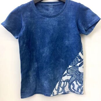 藍染Tシャツ・エリマキトカゲの画像
