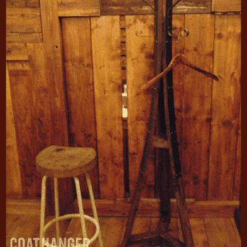 数量限定　貴重　木製　コートハンガー　家具　什器　シャビー　ハンガーラック　アンティーク　インダストリアル　アイアン　 H150の画像