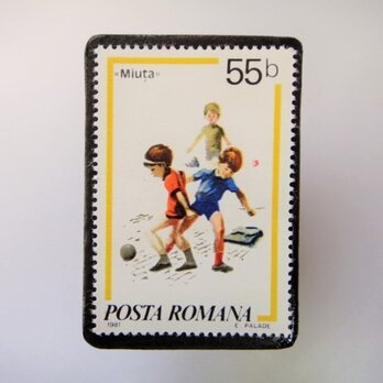 ルーマニア　切手ブローチ3379の画像