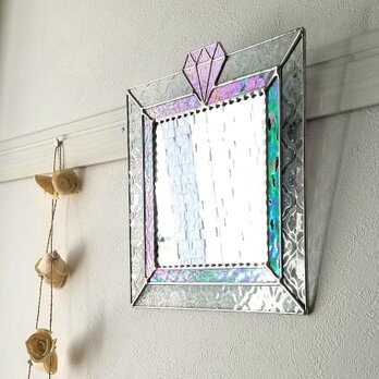 ステンドグラスの鏡*+虹色ダイアモンドの画像