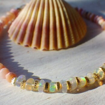 Opal and Pink Opal bracelet＊K14gf*の画像