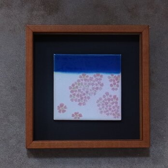 桜　　青２　（陶板）の画像